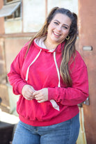 Red Sherpa Lined Hoodie Boutique Simplified