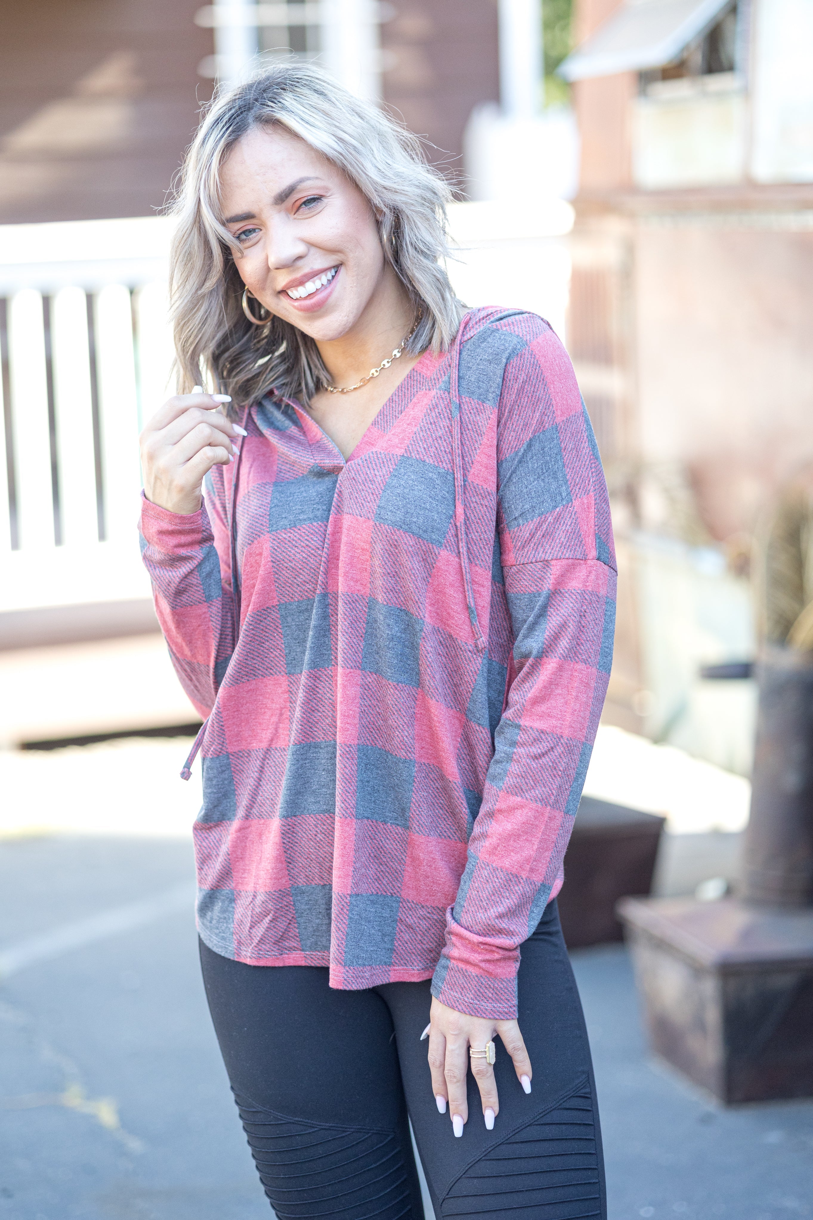 Plaid to Meet You Hoodie Boutique Simplified