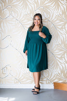 Winter Green Smocked Dress Boutique Simplified