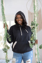 Black Sherpa Lined Hoodie Boutique Simplified