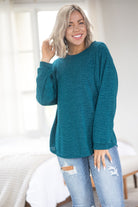 Shimmering Teal Long Sleeve Boutique Simplified