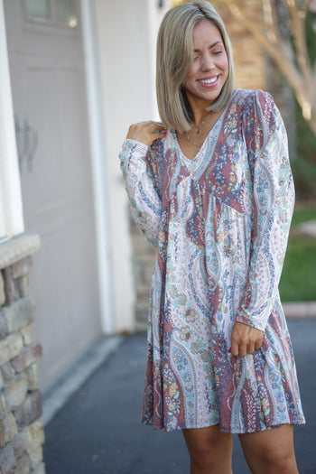 Boho Paisley Swing Dress Boutique Simplified