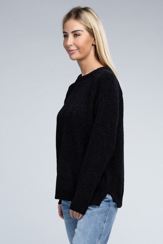 Raglan Chenille Sweater ZENANA