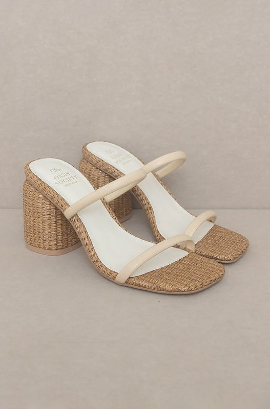 D-MARGARET-RAFFIA, HIGH HEEL, MULES Let's See Style