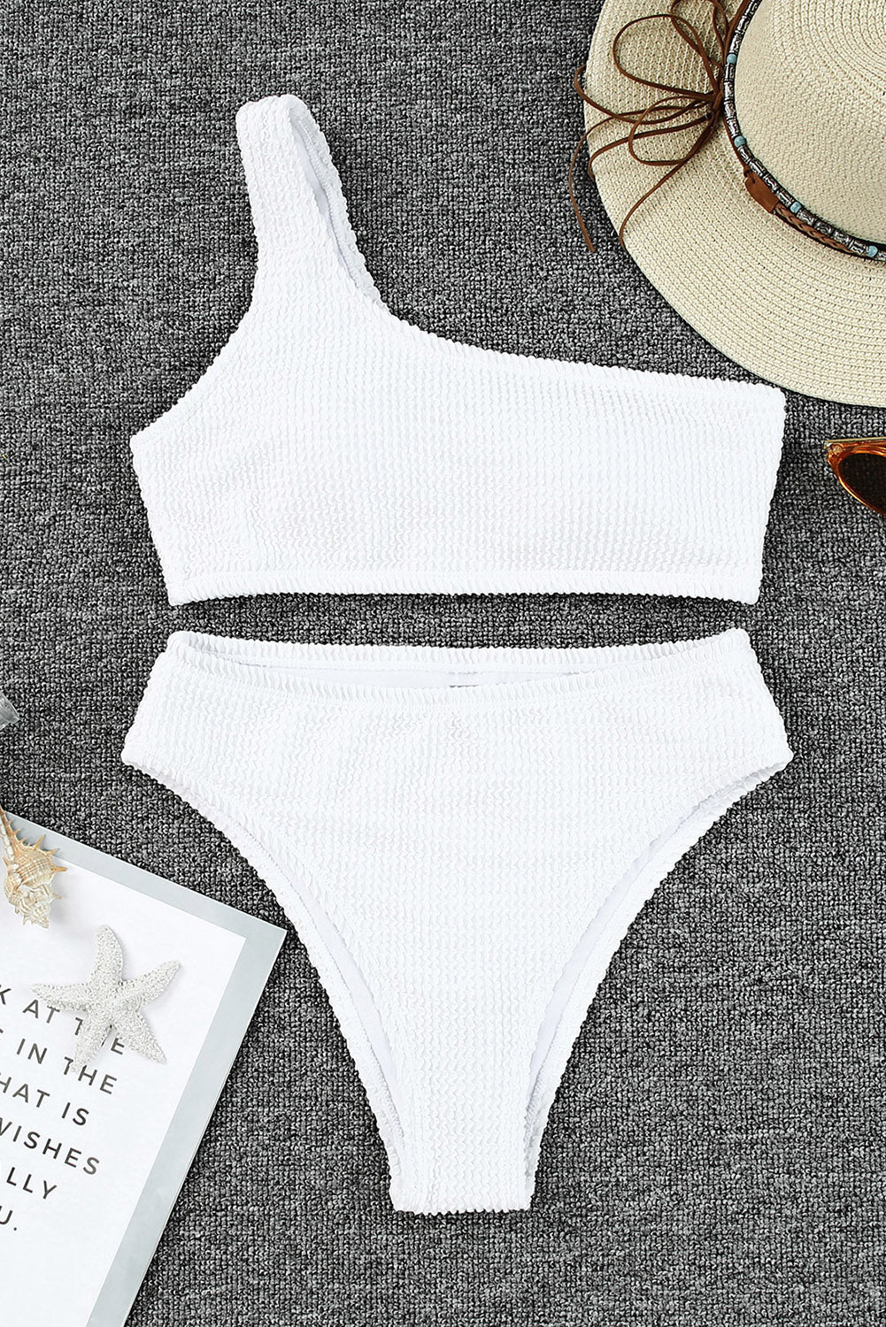 Single Shoulder Bikini Set Casual Chic Boutique