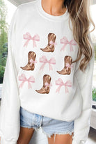 COWBOY BOOTS AND RIBBONS Graphic Sweatshirt BLUME AND CO.