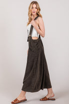 SAGE + FIG Full Size Wide Strap Wide Leg Overalls Trendsi