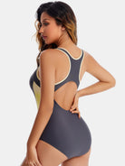 Scoop Neck Wide Strap One-Piece Swimwear Trendsi