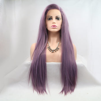 13*3" Lace Front Wigs Synthetic Long Straight 24" 130% Density Trendsi