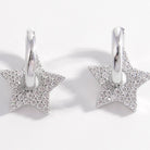 925 Sterling Silver Zircon Star Earrings Trendsi