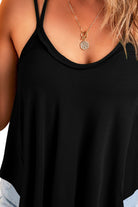 Scoop Neck Double Spaghetti Strap Cami Trendsi