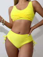 Scoop Neck Wide Strap Bikini Set Trendsi