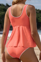 Scoop Neck Wide Strap Tankini Set Trendsi