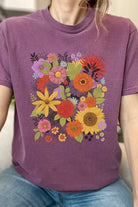 Flower Garden Spring Comfort Colors Graphic Tee Kissed Apparel
