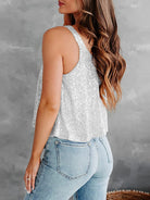 Sequin Scoop Neck Tank Casual Chic Boutique