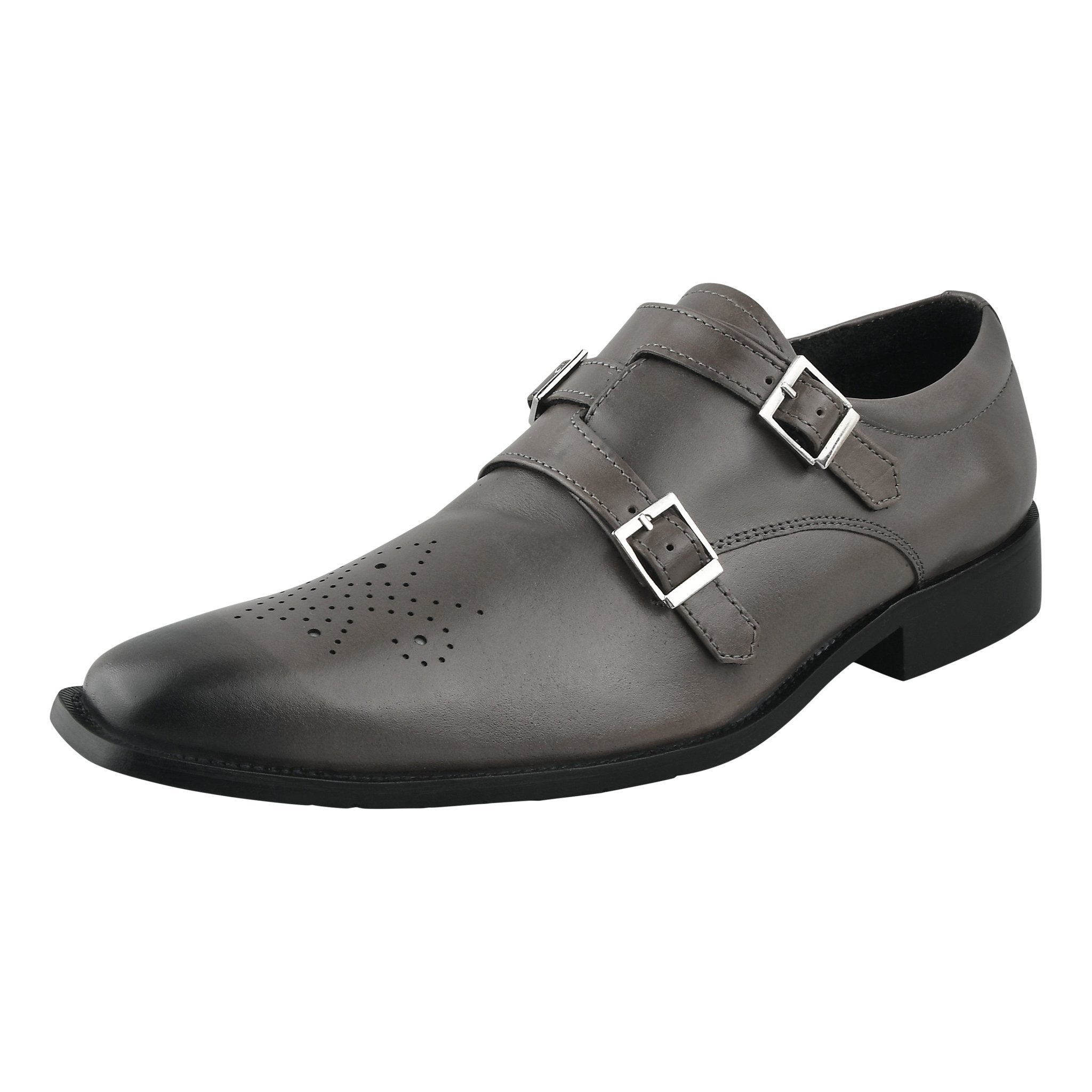 Chatswood Leather Oxford Style Monk Straps