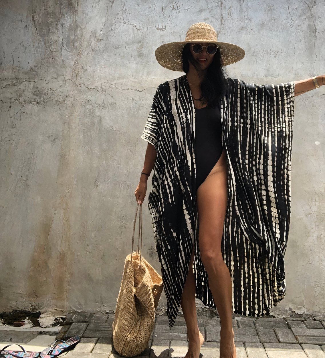 ClaudiaG B & W Kimono