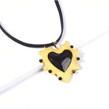 ClaudiaG Black Heart Necklace