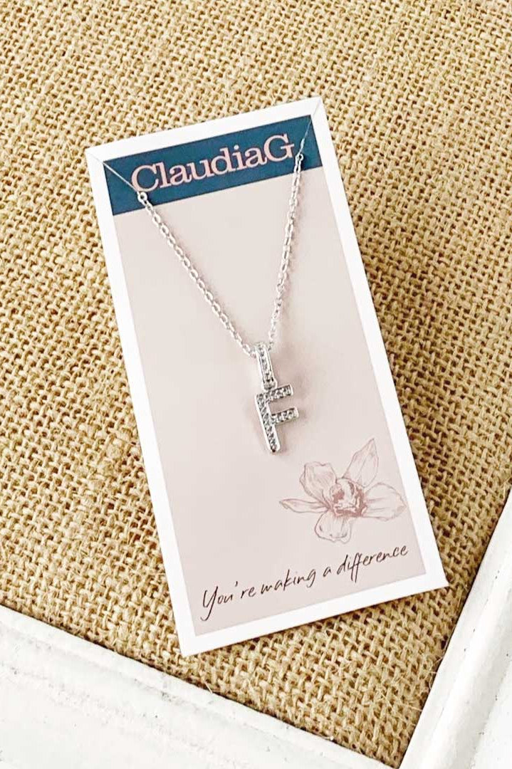 ClaudiaG Stainless Steel Letter Necklace
