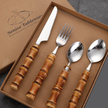 ClaudiaG Bamboo Flatware -Place Set of 4