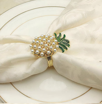 ClaudiaG Pineapple Napkin Ring Set