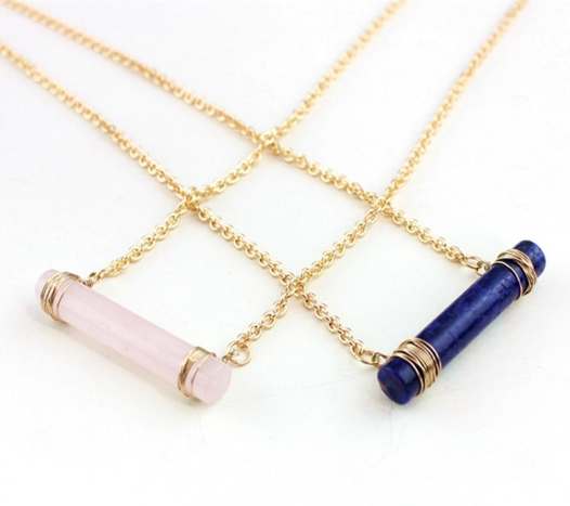 ClaudiaG Quartz Cylinder Necklace