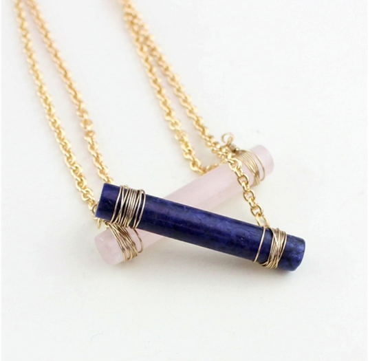 ClaudiaG Quartz Cylinder Necklace