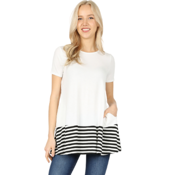 ClaudiaG Stripe Block Top