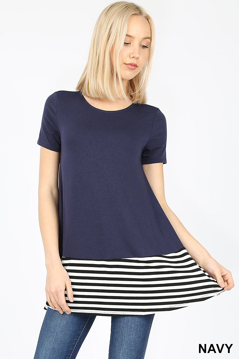 ClaudiaG Stripe Block Top