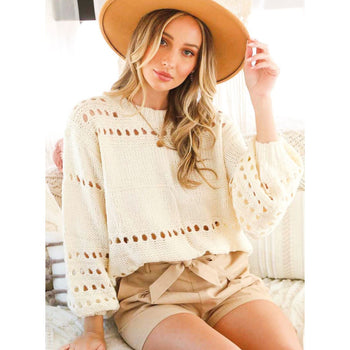 ClaudiaG Open Knit Sweater