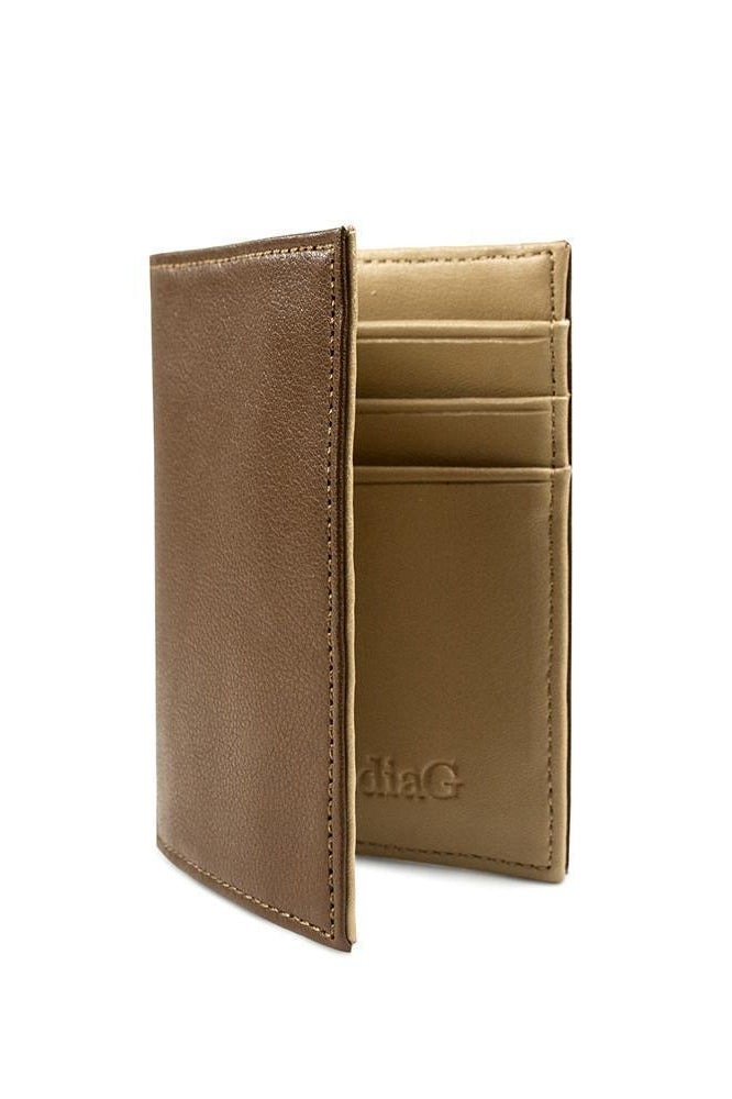 ClaudiaG Micro Leather Wallet- Chocolate/Tan