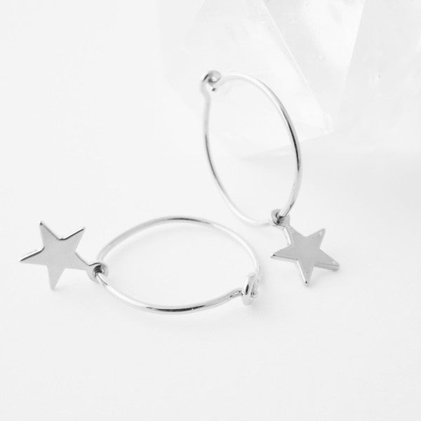 Magic Charm Star Hoops HONEYCAT Jewelry