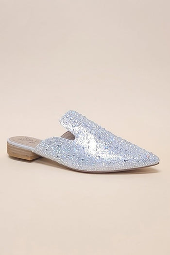 GEM-39 - POINTED TOE SLIP ON MULE FLATS Let's See Style