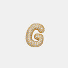 Gold-Plated Inlaid Zircon Letter Necklace Trendsi