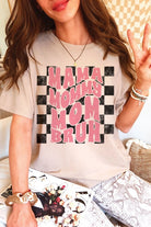 CHECKERED MAMA MOMMY MOM BRUH Graphic T-Shirt A. BLUSH CO.