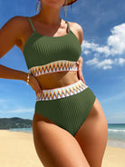 Scoop Neck Spaghetti Strap Two-Piece Swim Set Trendsi