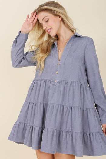 Corduroy tiered dress Lilou