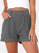 Full Size High Waist Shorts with Pockets Trendsi