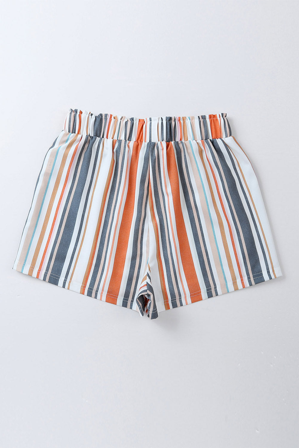 Striped Elastic Waist Shorts Trendsi