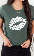 Shamrock Print Kiss St Patricks Graphic Tee Kissed Apparel