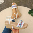 Open Toe Wedge Woven Sandals Casual Chic Boutique