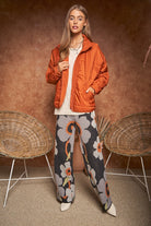 Flower Printed Casual Cozy Full Long Wide Pants Davi & Dani