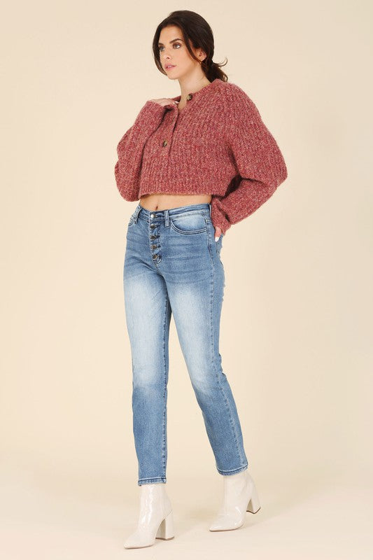 Melange multicolor sweater top Lilou