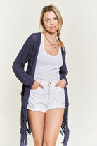 FRINGE KNIT CARDIGAN KRT1001 Jade By Jane