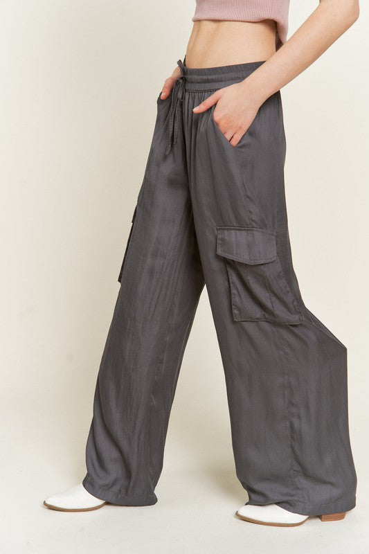 SATIN CARGO PANTS Jade By Jane