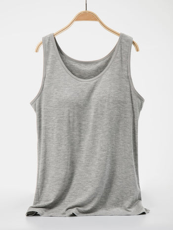 Scoop Neck Wide Strap Tank Trendsi