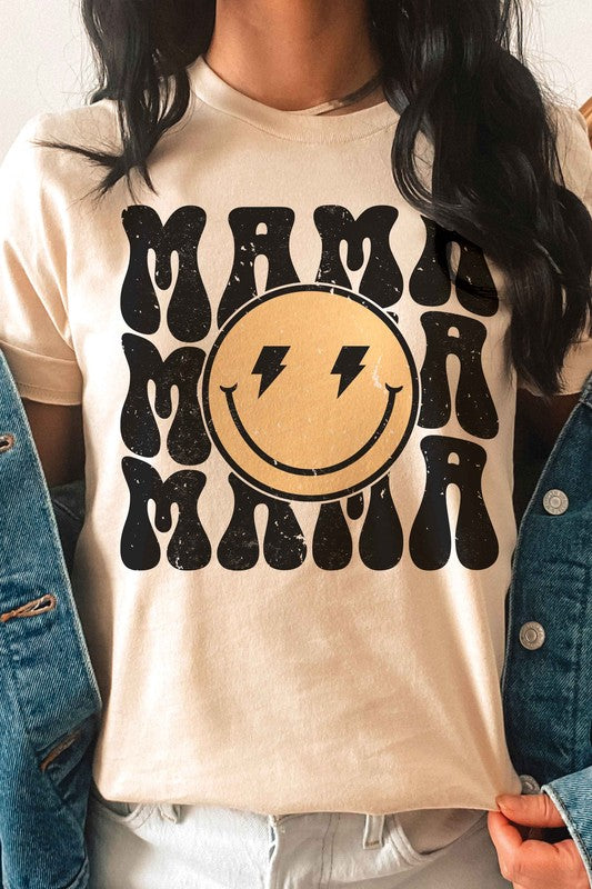 HAPPY FACE MAMA REPEAT Graphic T-Shirt A. BLUSH CO.