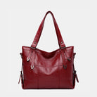 PU Leather Medium Handbag Trendsi