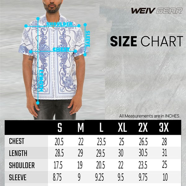 Mens Collared Print Button Down WEIV