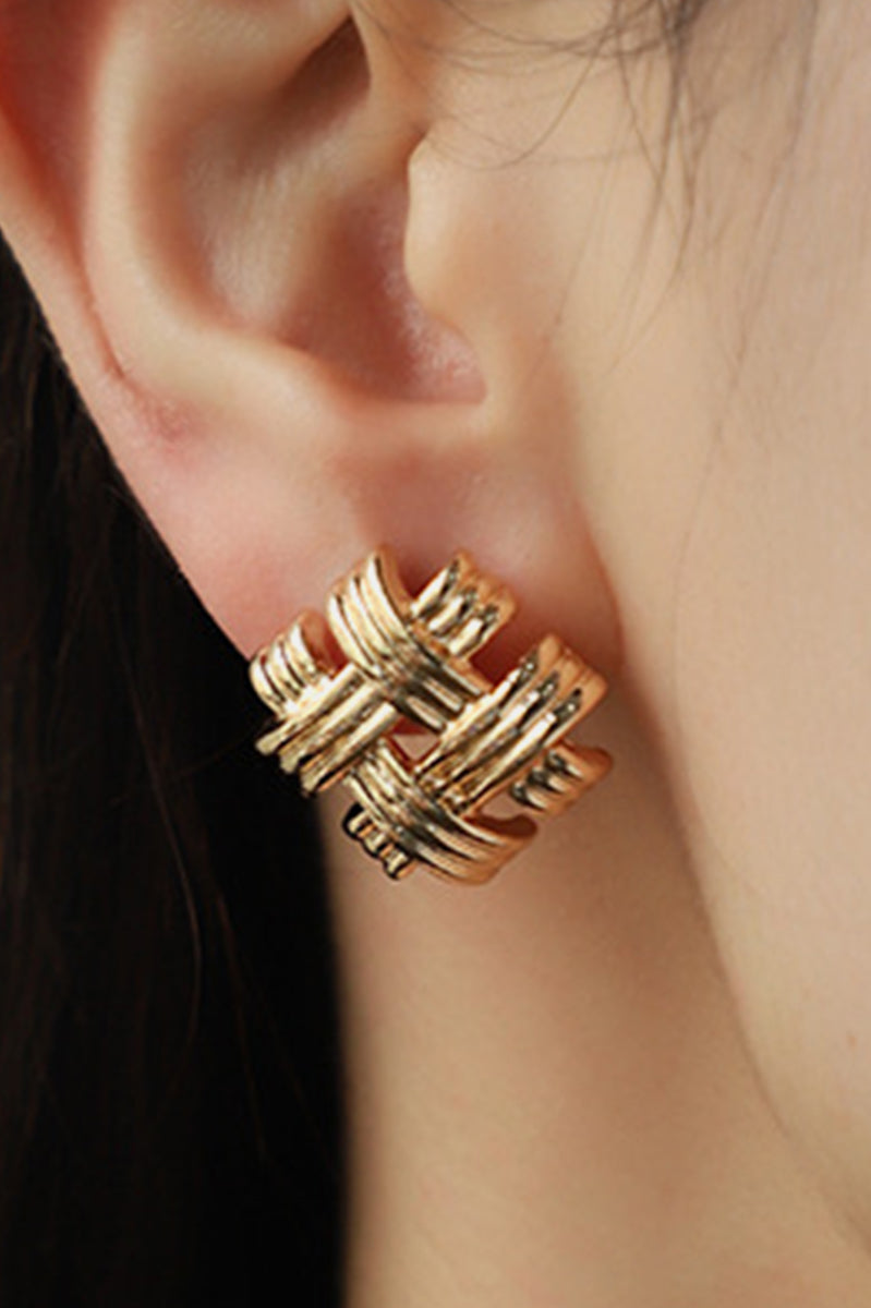 Gold-Plated Stud Earrings Trendsi